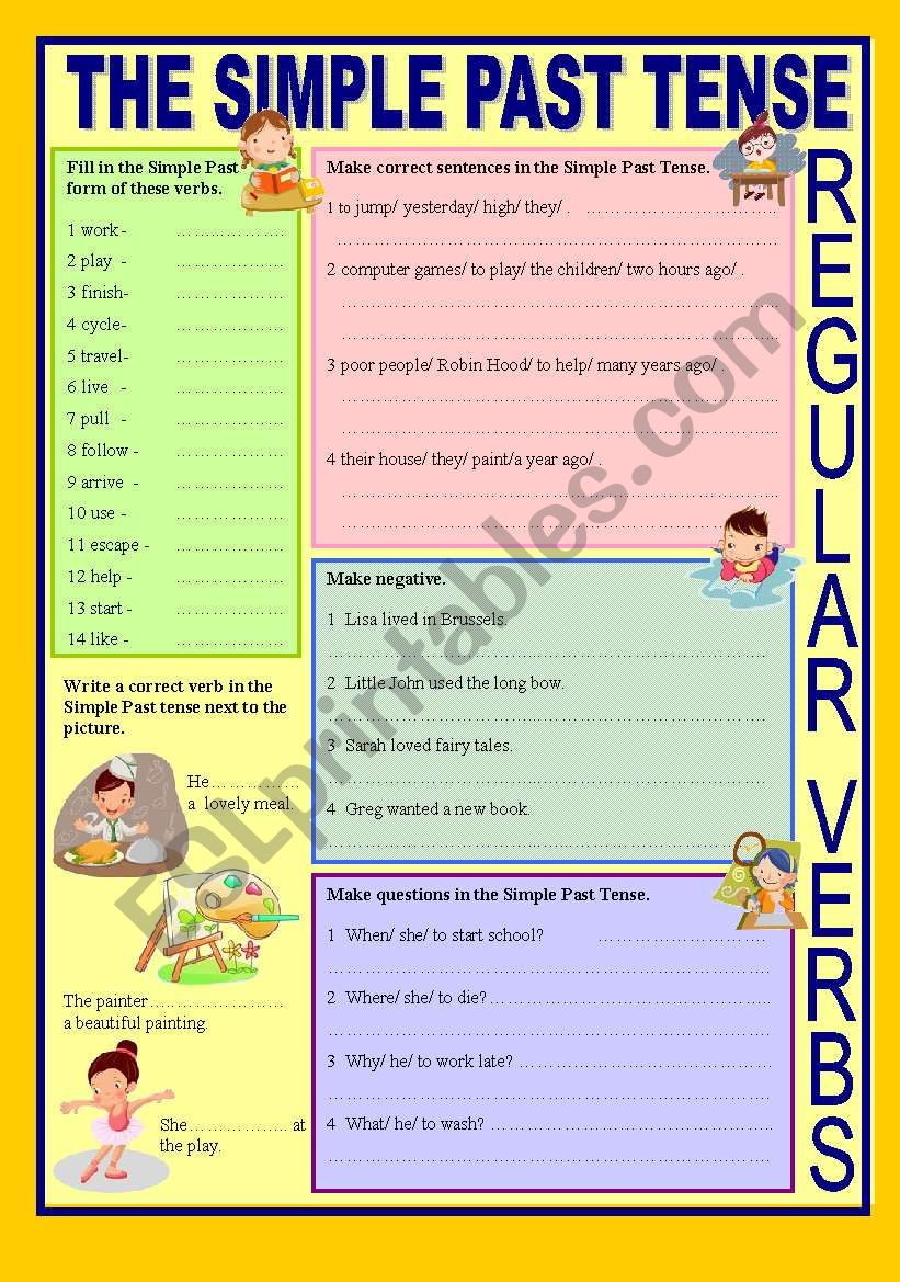 The Past Simple Tense Regular Verbs