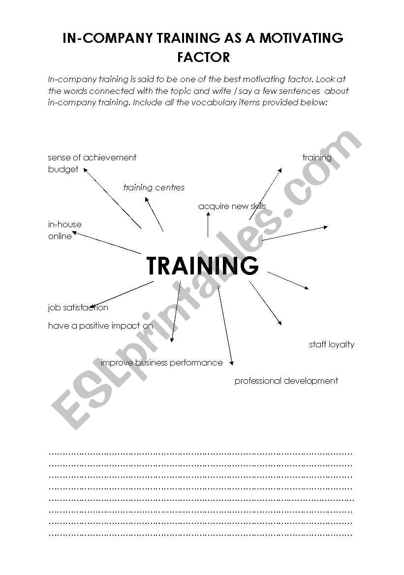 in-company training (warm-up) worksheet