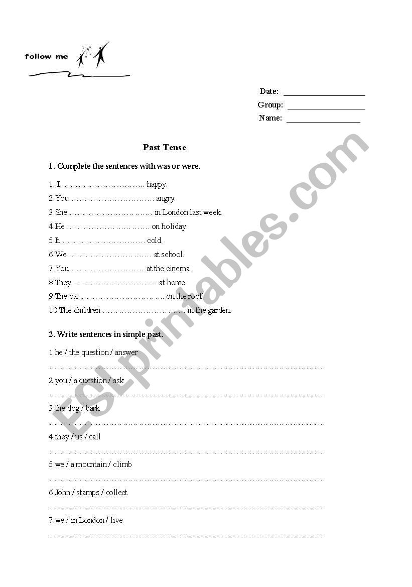 past simple worksheet