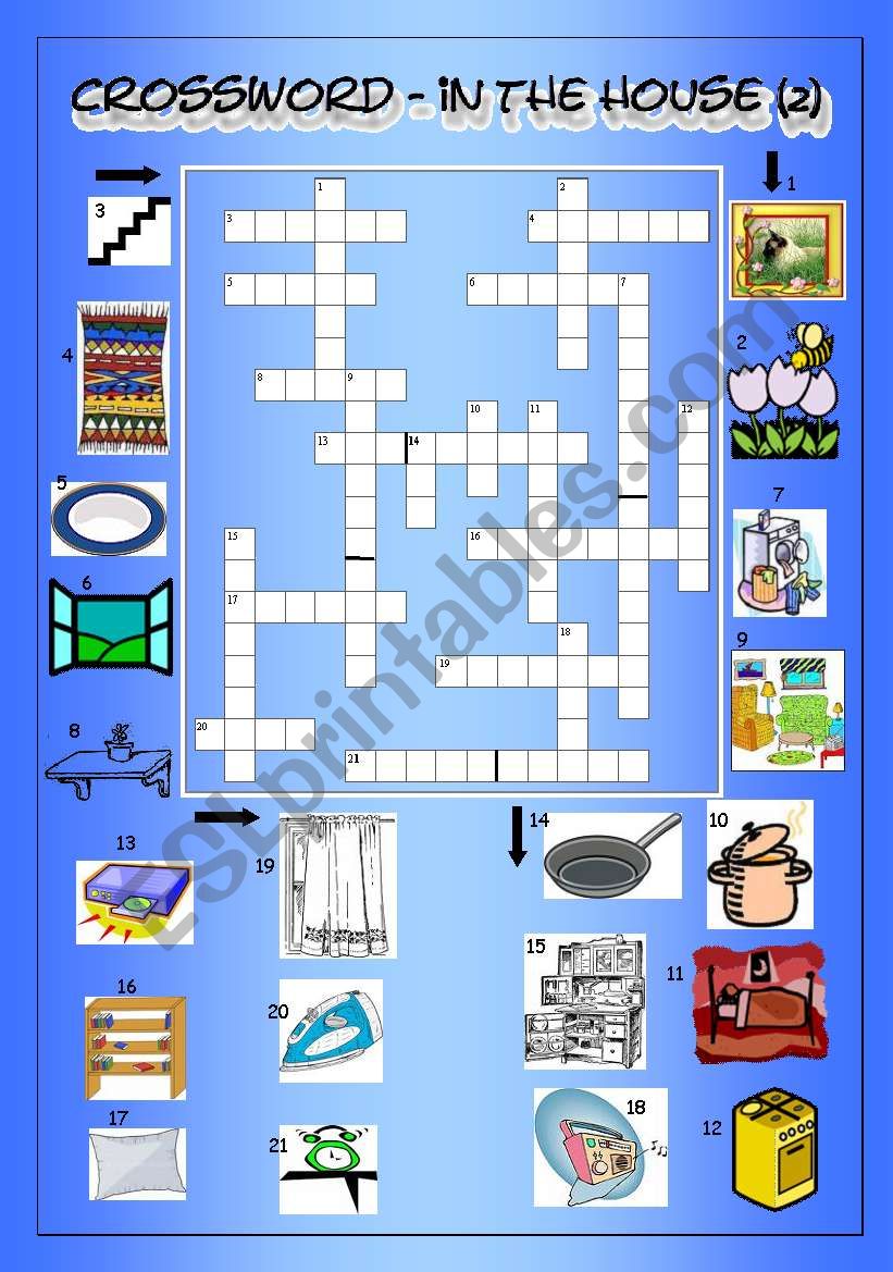 Crossword - In the House 2 (Medium)