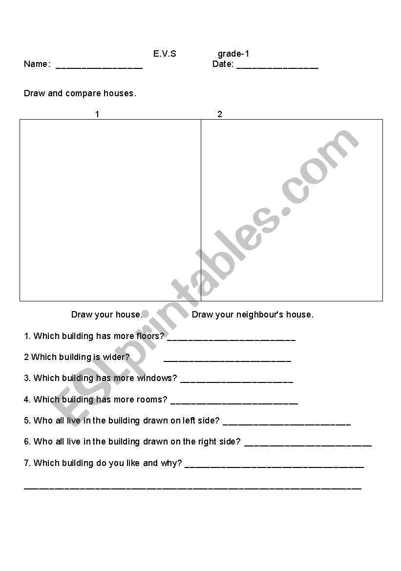 E.V.S worksheet