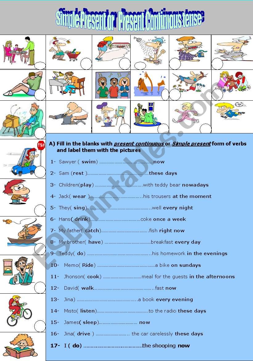 Present simple or present continuous tense