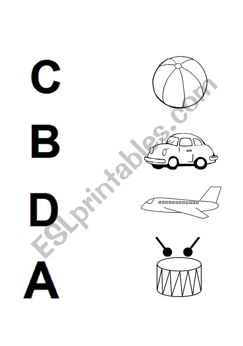 match alphabet with picture worksheet
