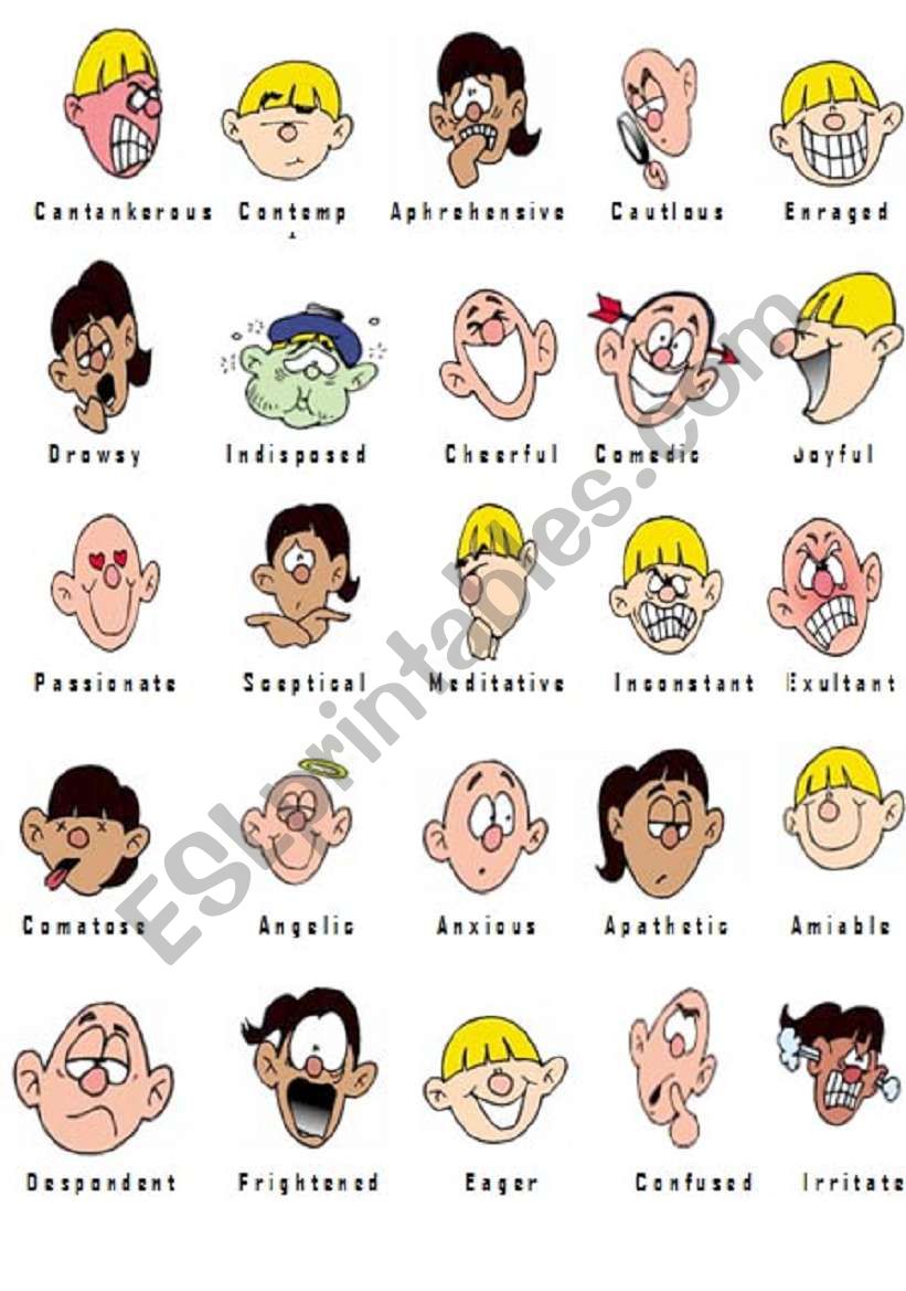  Attitudes  and  Feelings Picture Dictionary