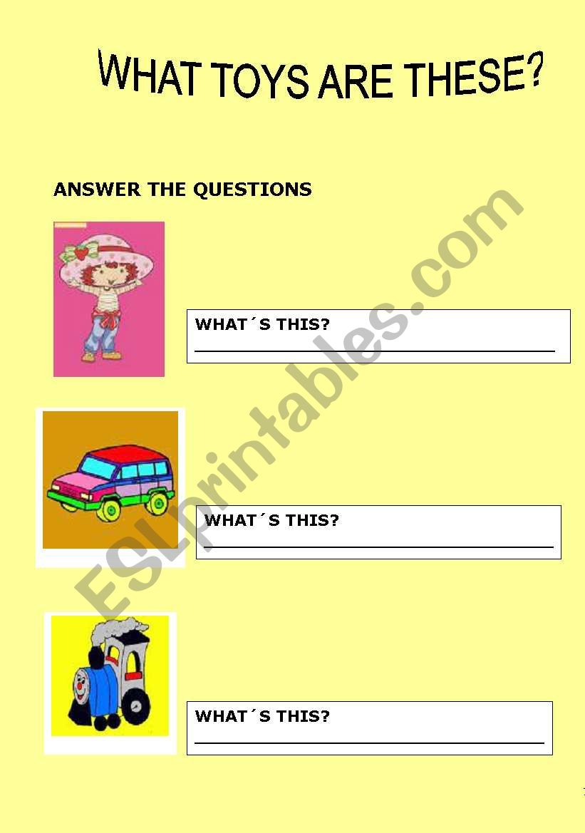 WHAT TOYS ARE THESE? worksheet