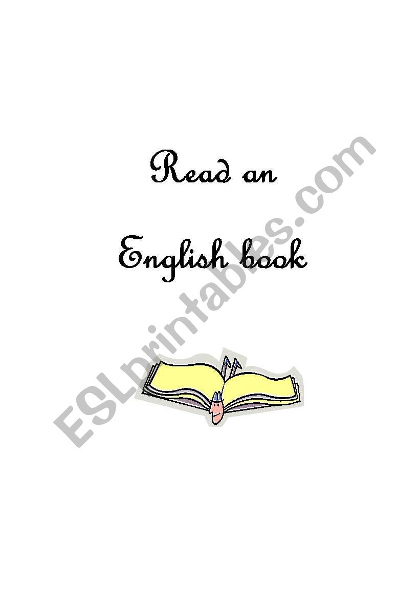 Read an English book worksheet