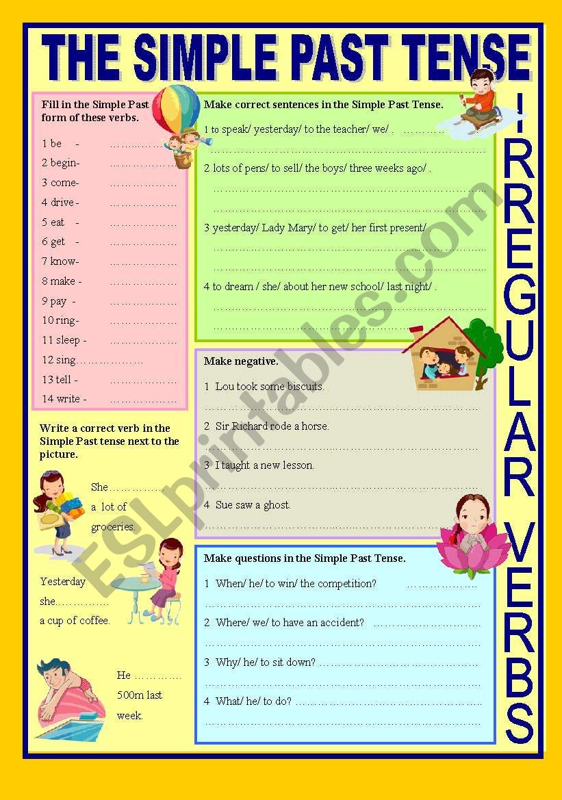 The Simple Past Tense Irregular verbs