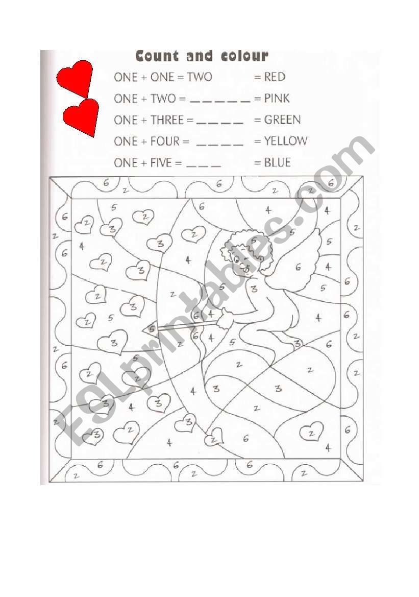 Count and colour! worksheet