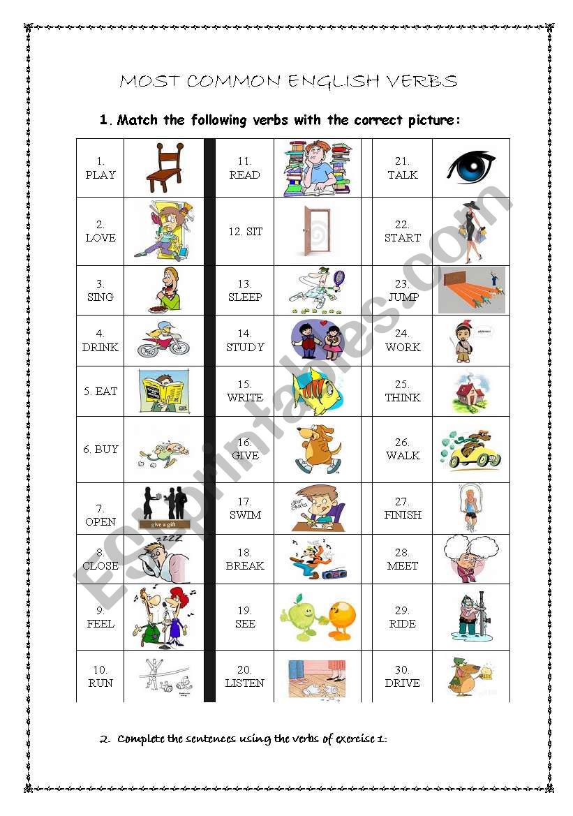 common-verbs-esl-worksheet-by-xeili