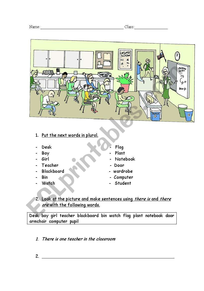 there is and there are worksheet