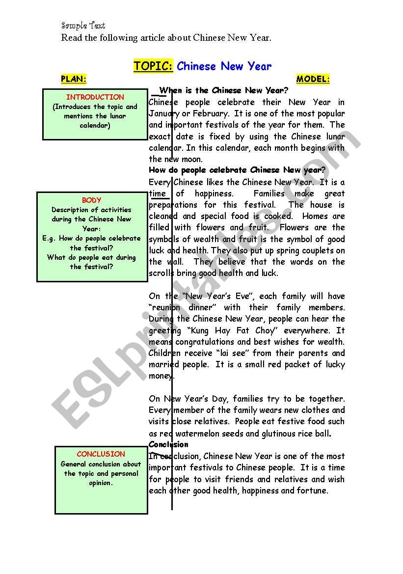 Chinese New Year worksheet