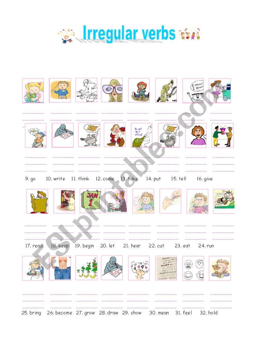 irregular verbs (1) worksheet