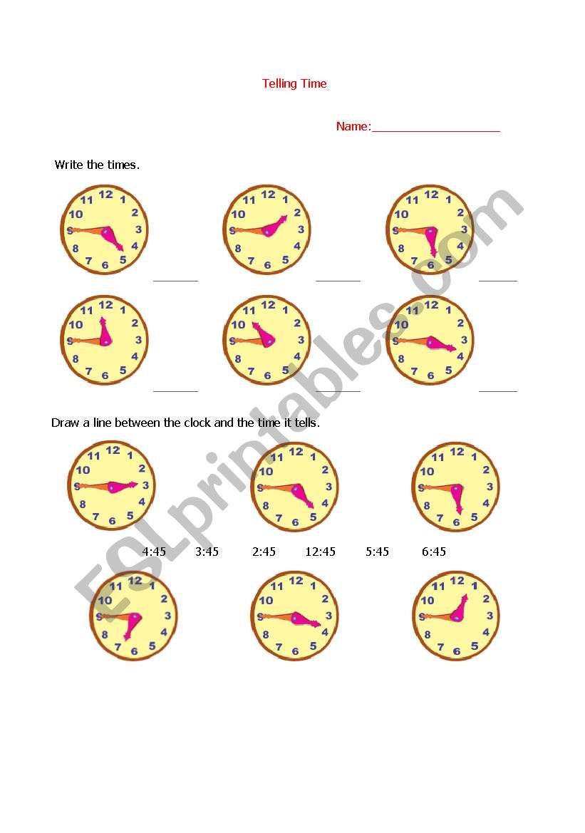 Time worksheet