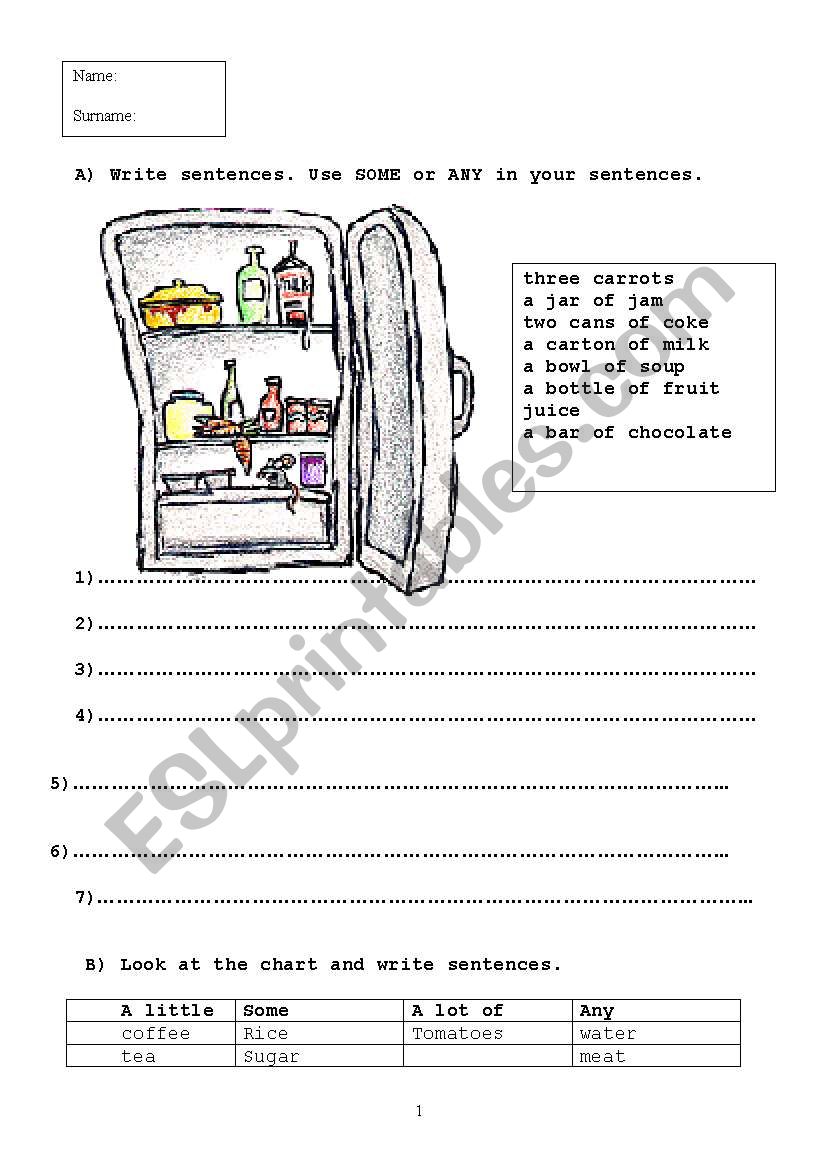 a bar of a slice of worksheet