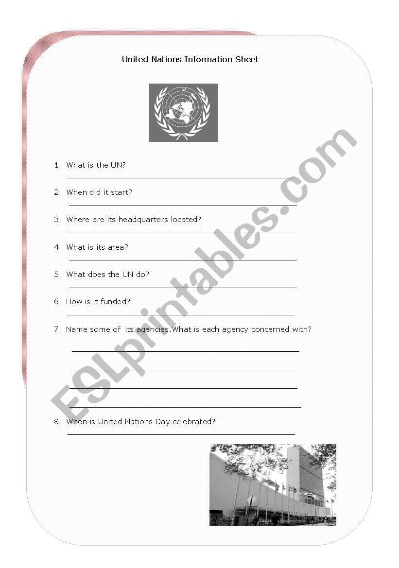 United Nations Information Sheet