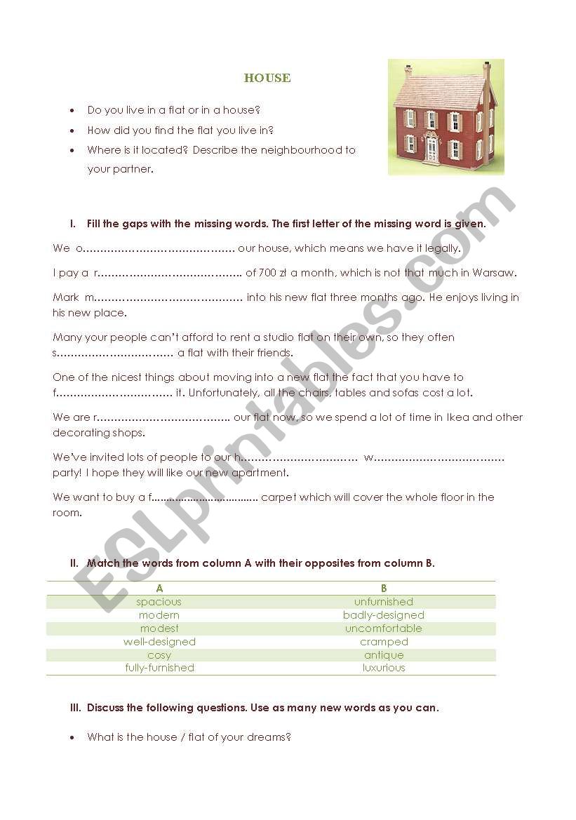 Home worksheet