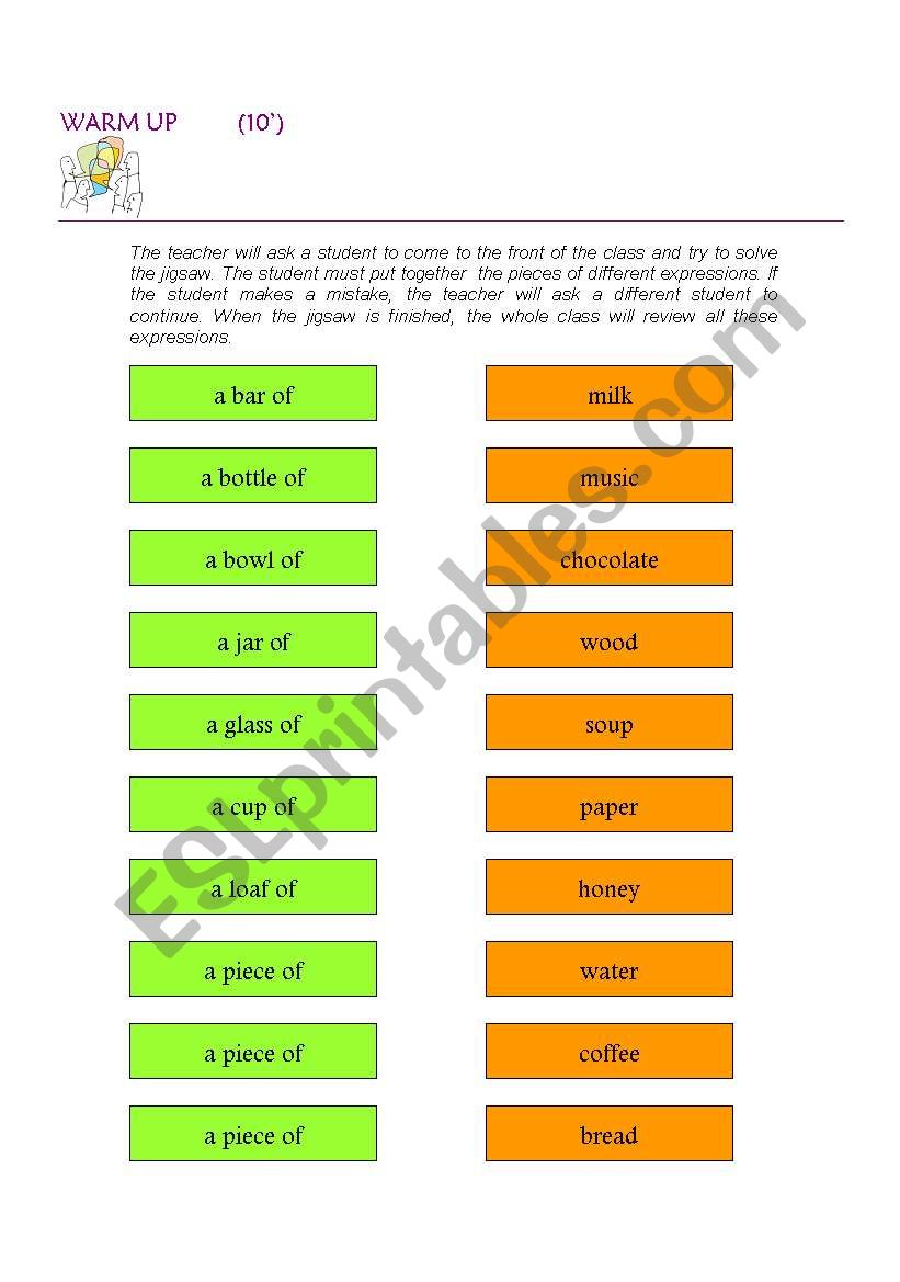 Food partitives (Food lesson part 1)