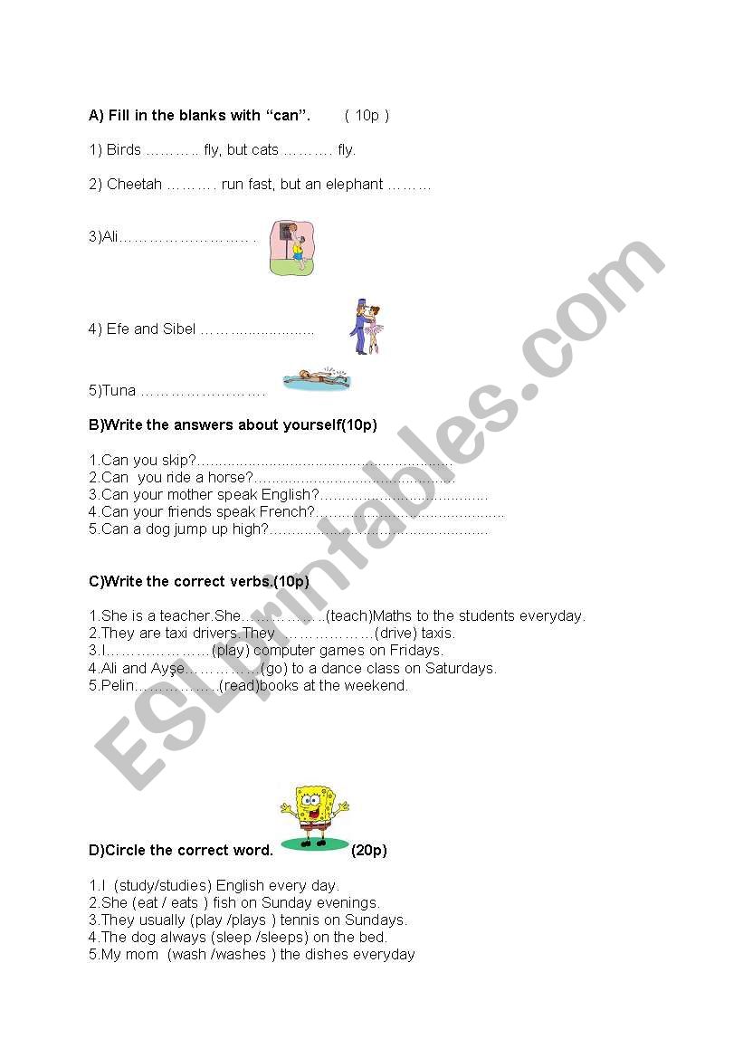 quiz worksheet