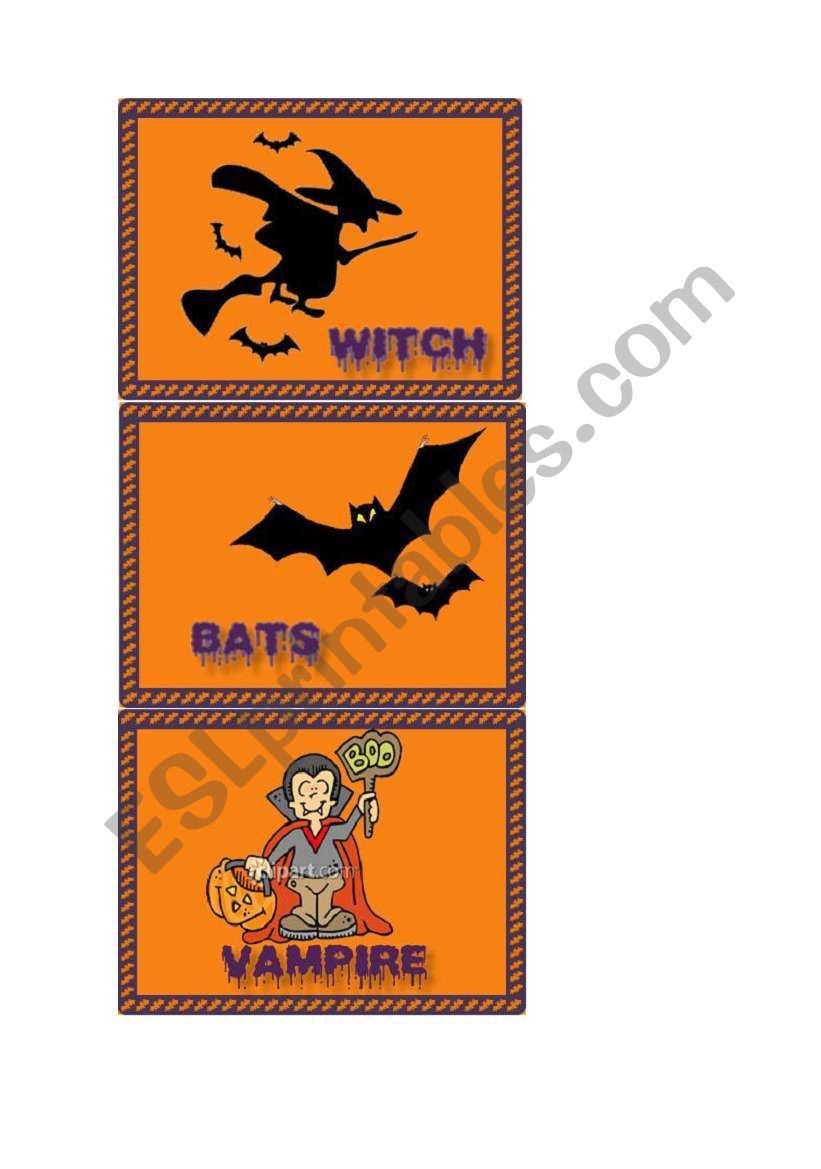 Halloween Flashcards worksheet