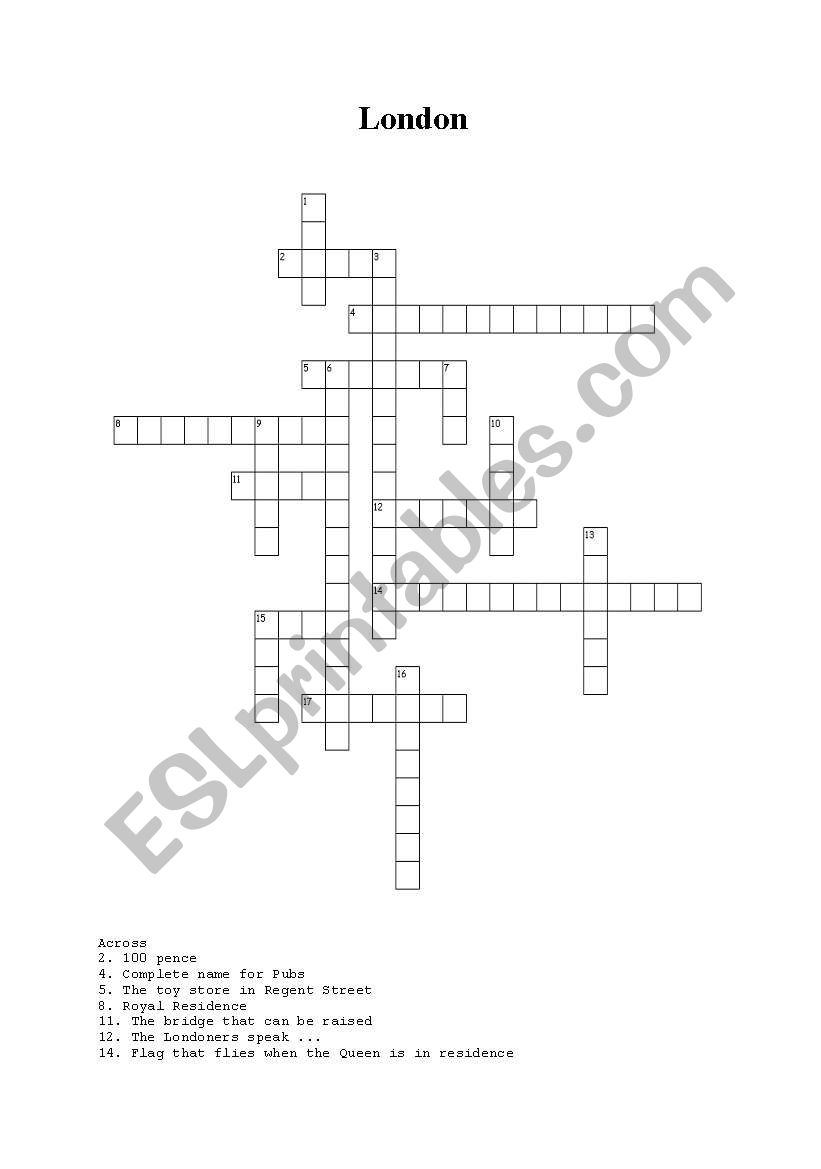 London worksheet