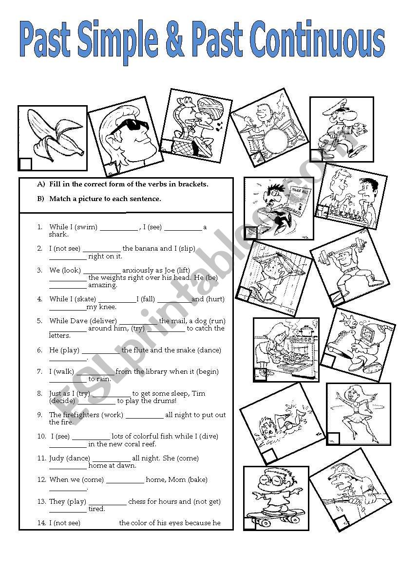 Past Simple & Past Continuous worksheet