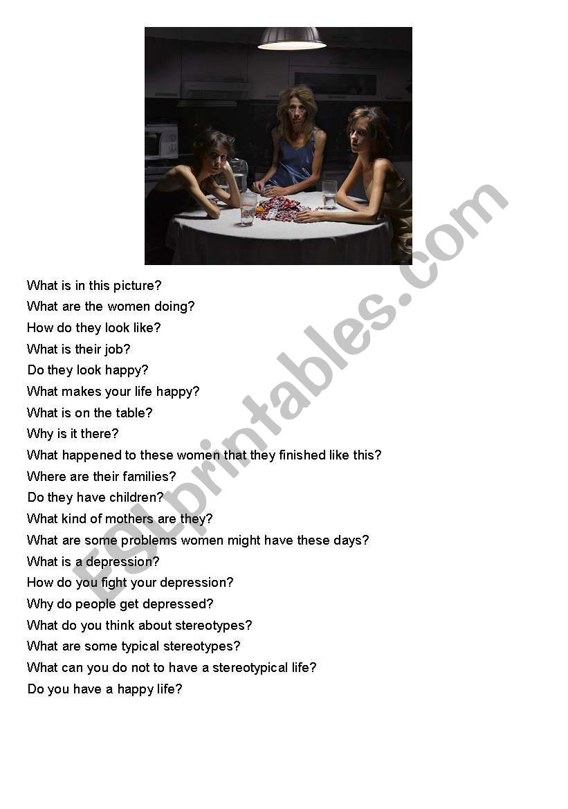 Lets talk about WOMEN worksheet