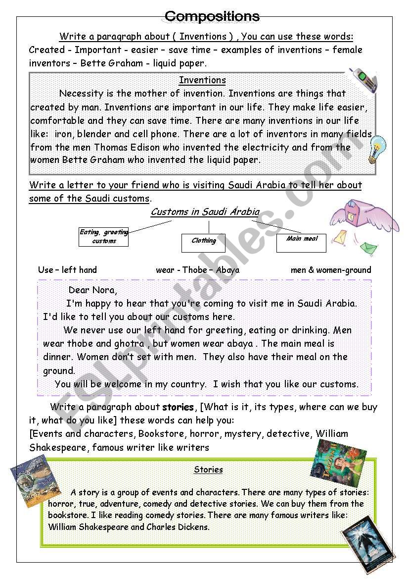 Compositions  worksheet