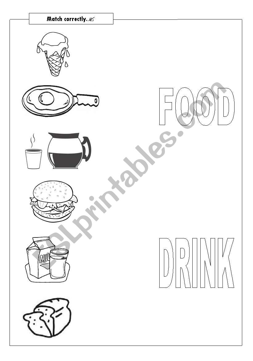 Food and Drink worksheet