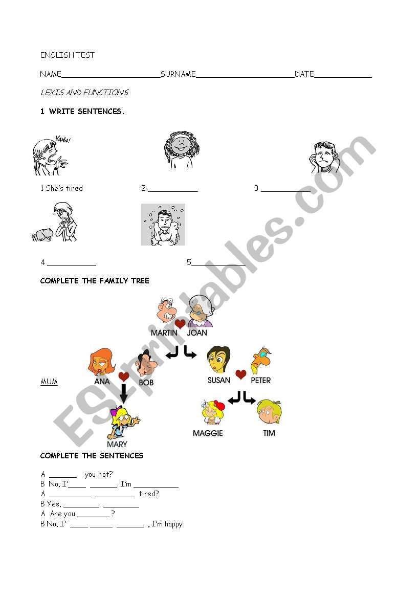 family demonstratives possessive adj