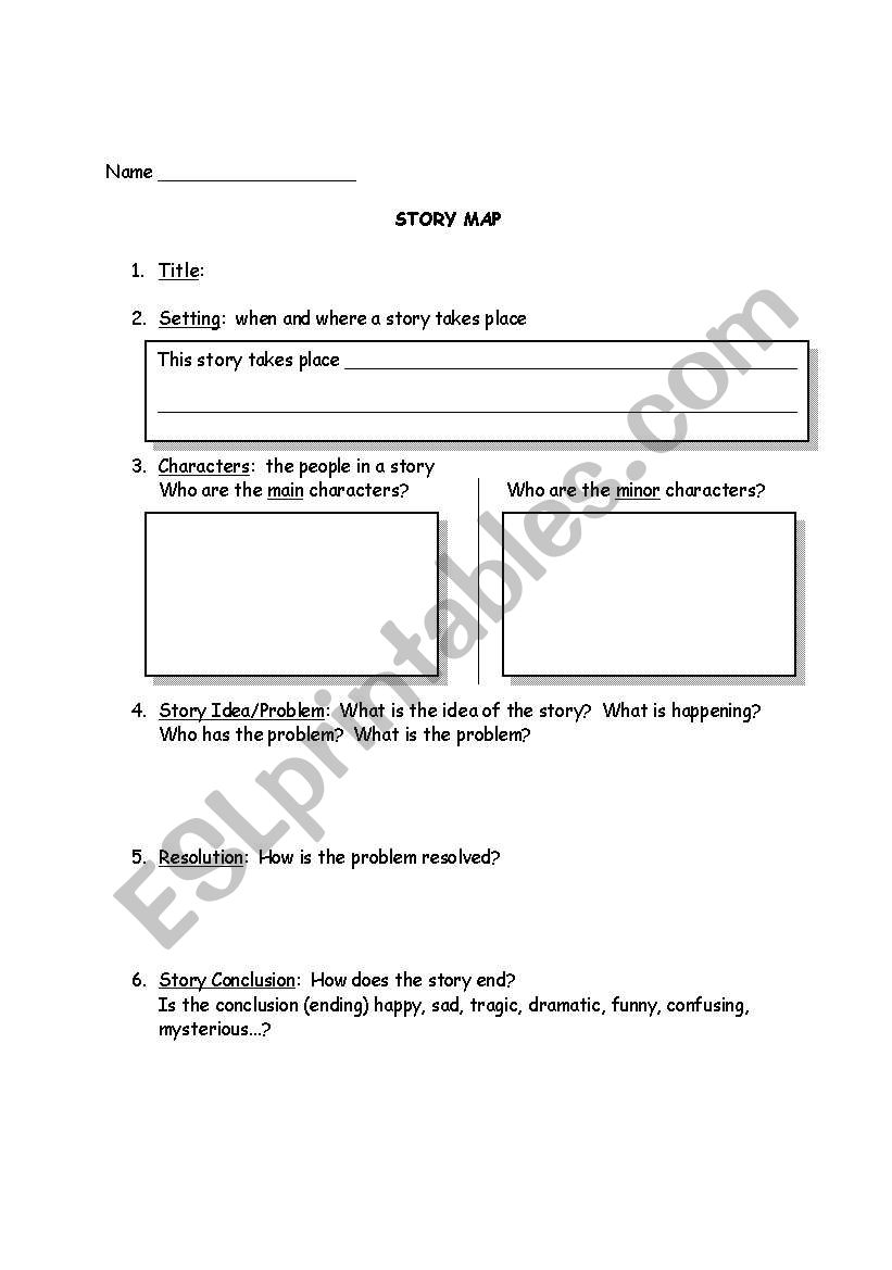 Story Map worksheet