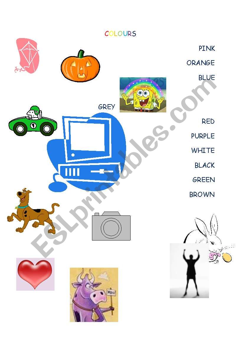 Colours worksheet