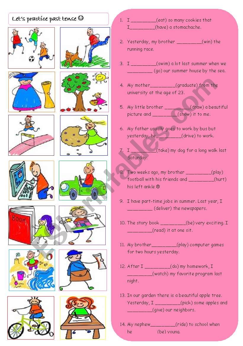 past simple worksheet