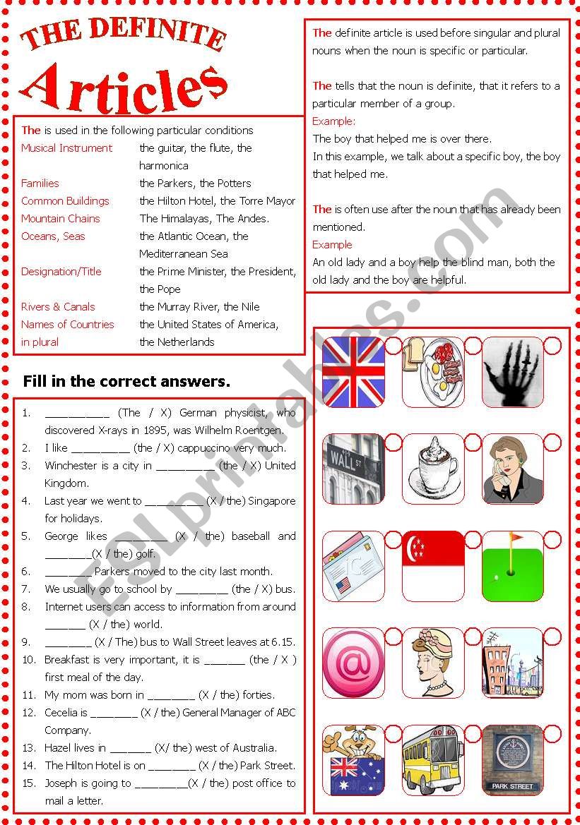 The Definite Articles - Intermediate