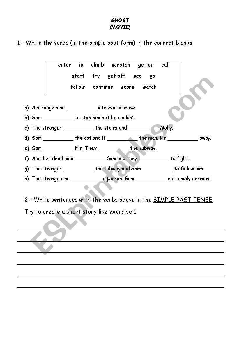 Simple Past worksheet