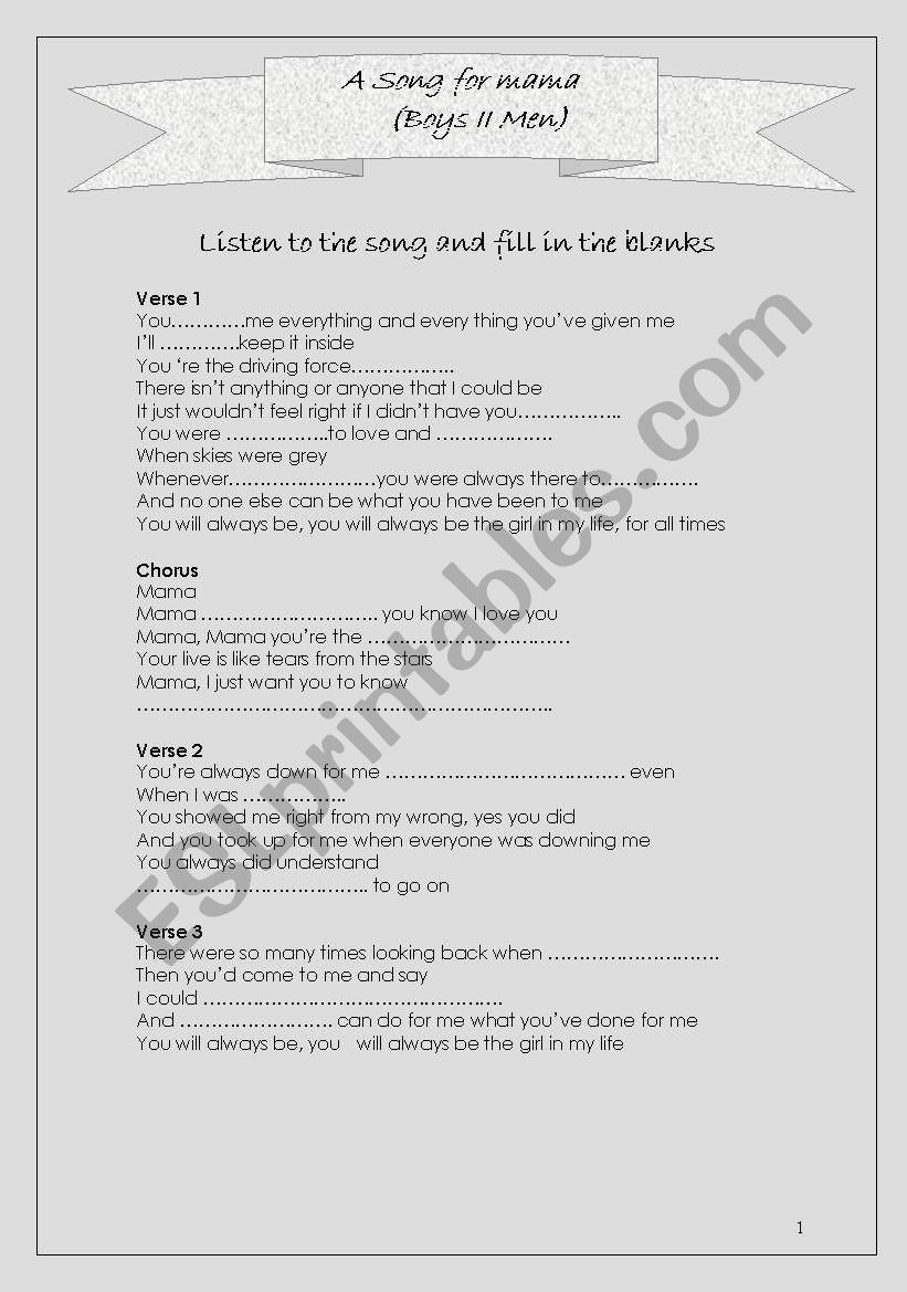 a song for mamma (Boys II Men)