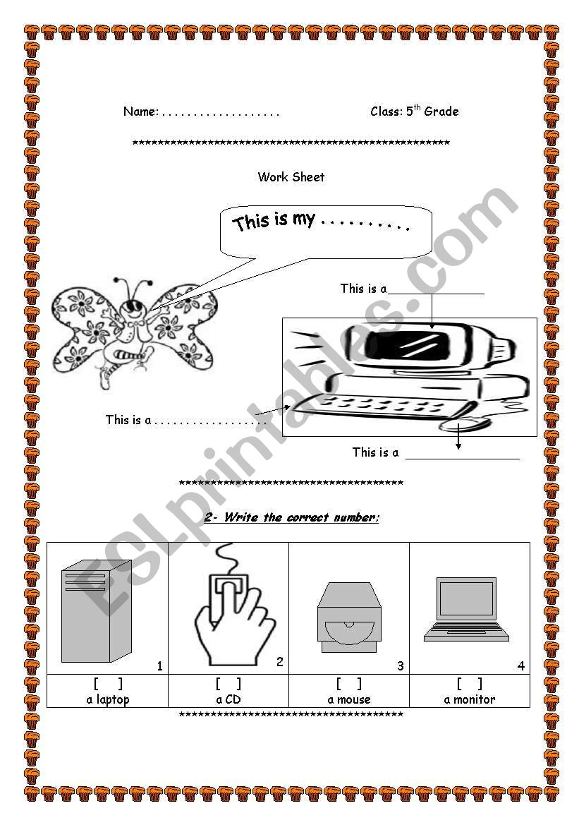 Computer worksheet