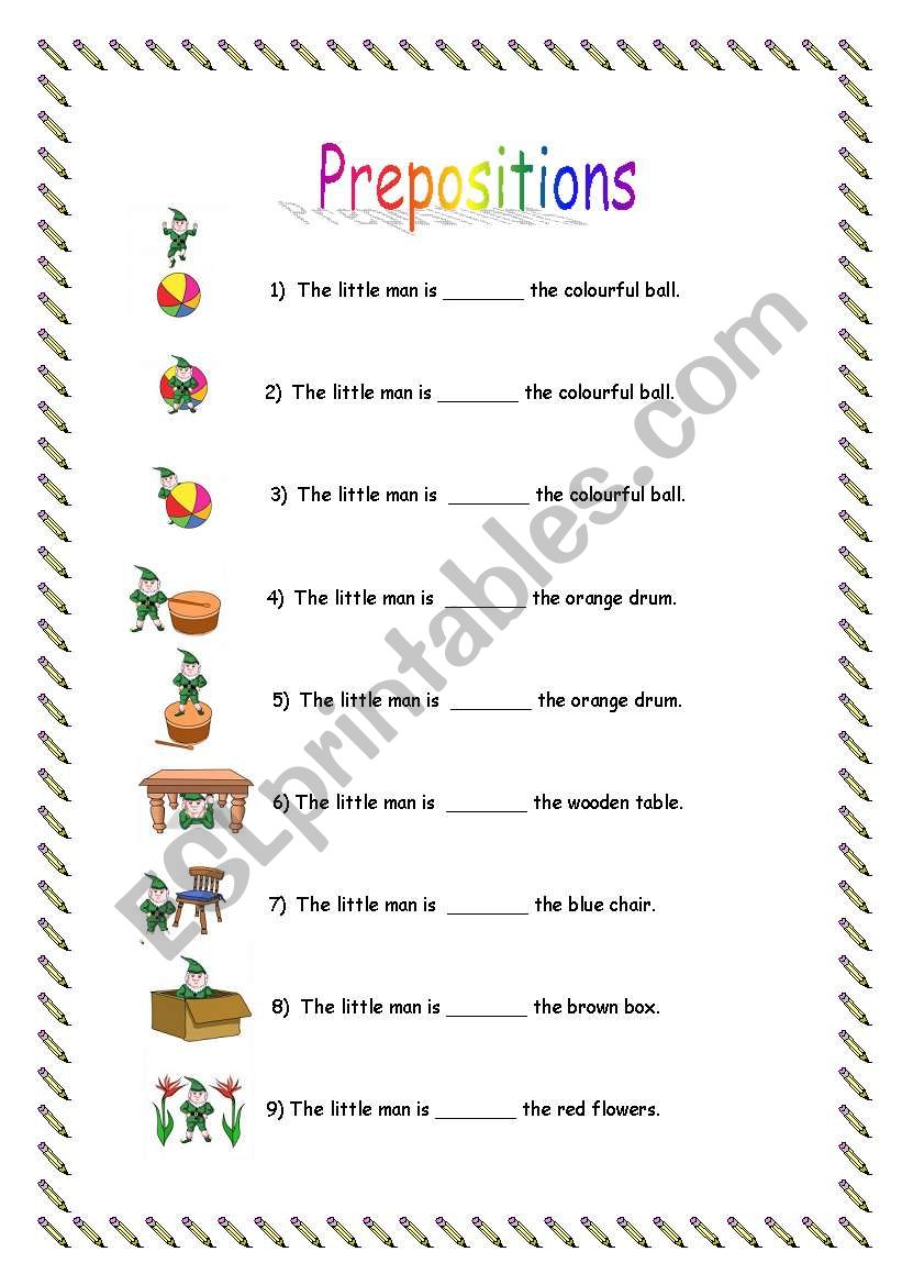 Prepositions worksheet