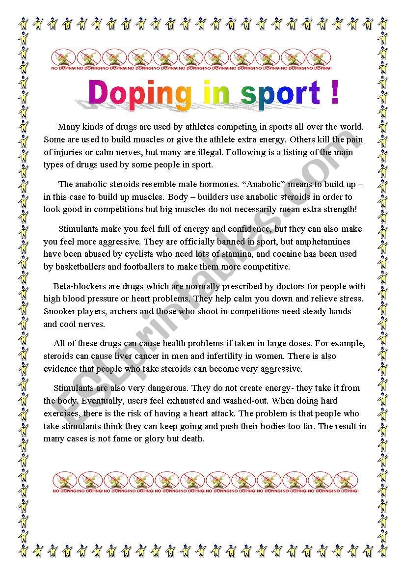 Doping in Sport worksheet