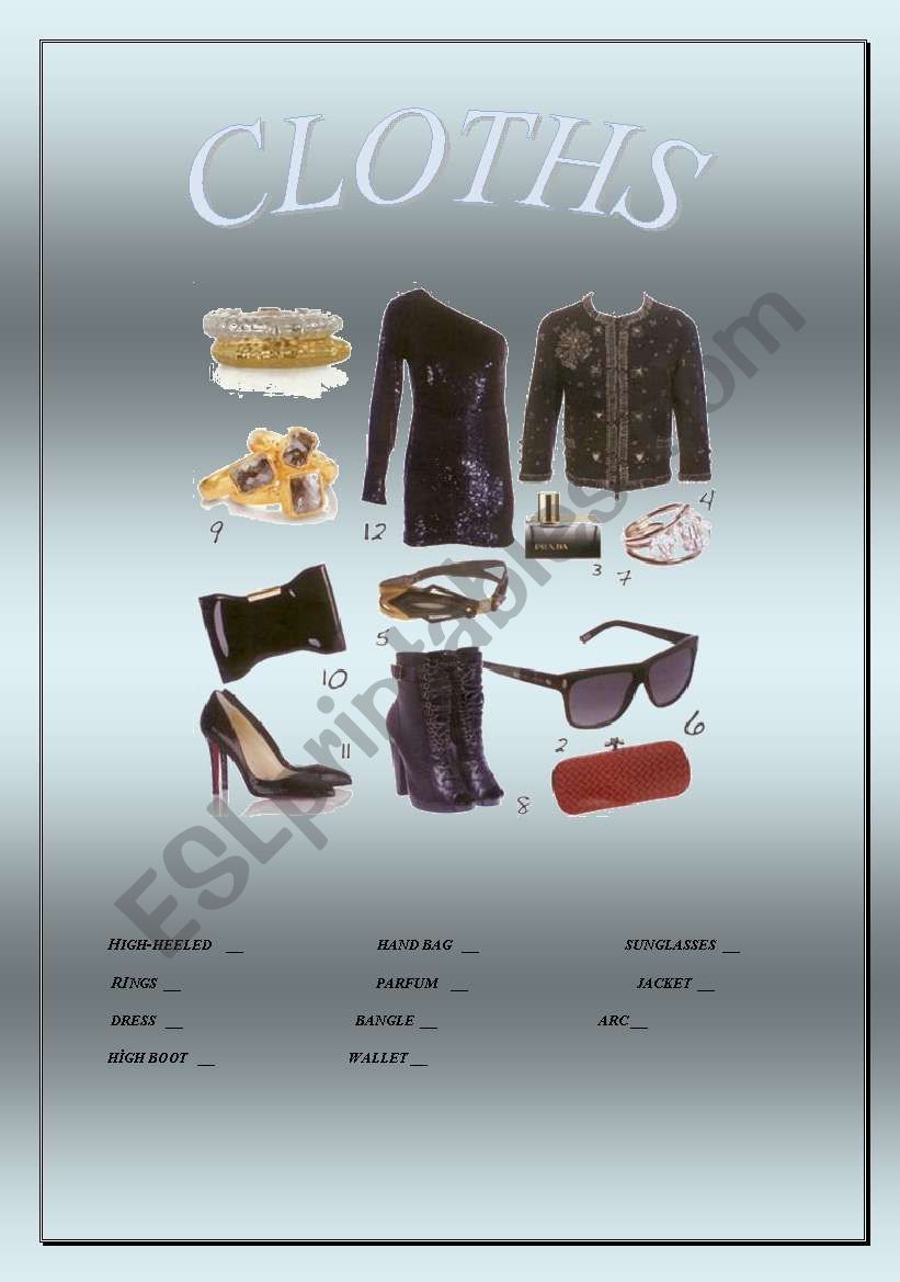 CLOTHES worksheet