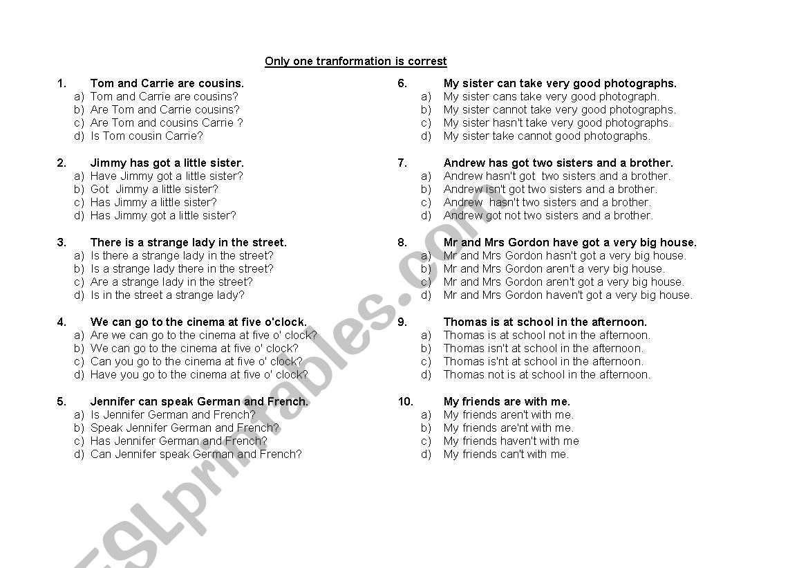 Be-have-can worksheet