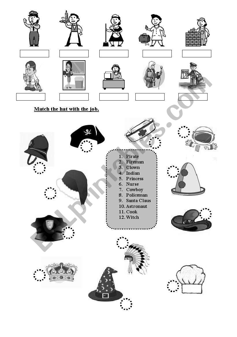 Jobs for children worksheet