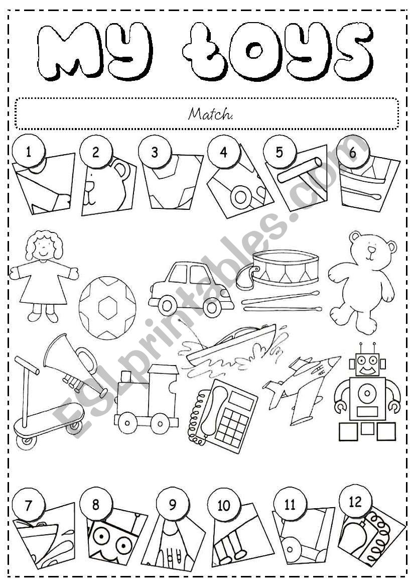 Toys worksheet