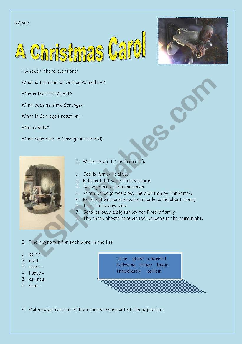 Reading test A Christmas Carol