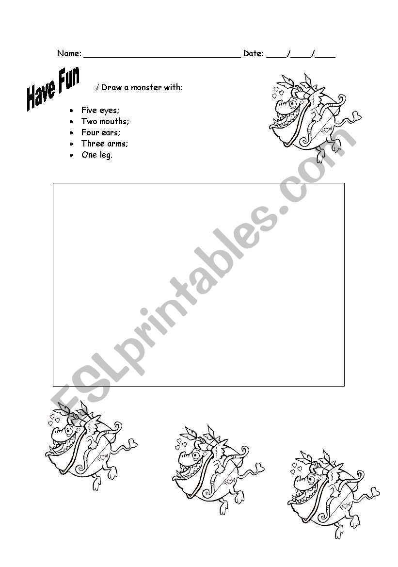 Body parts worksheet