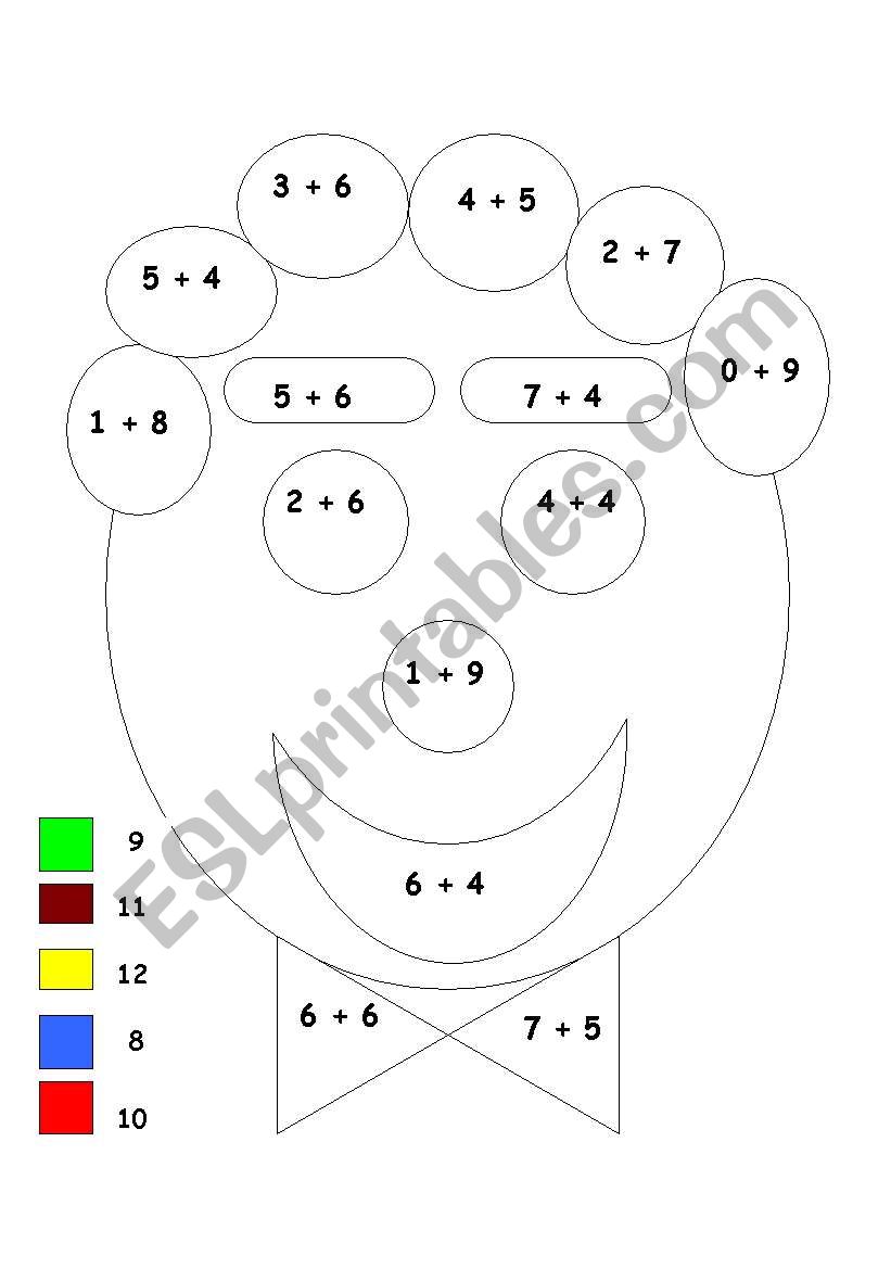 Clown worksheet