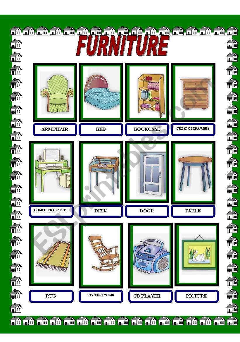 FURNITURE (3 PAGES) worksheet