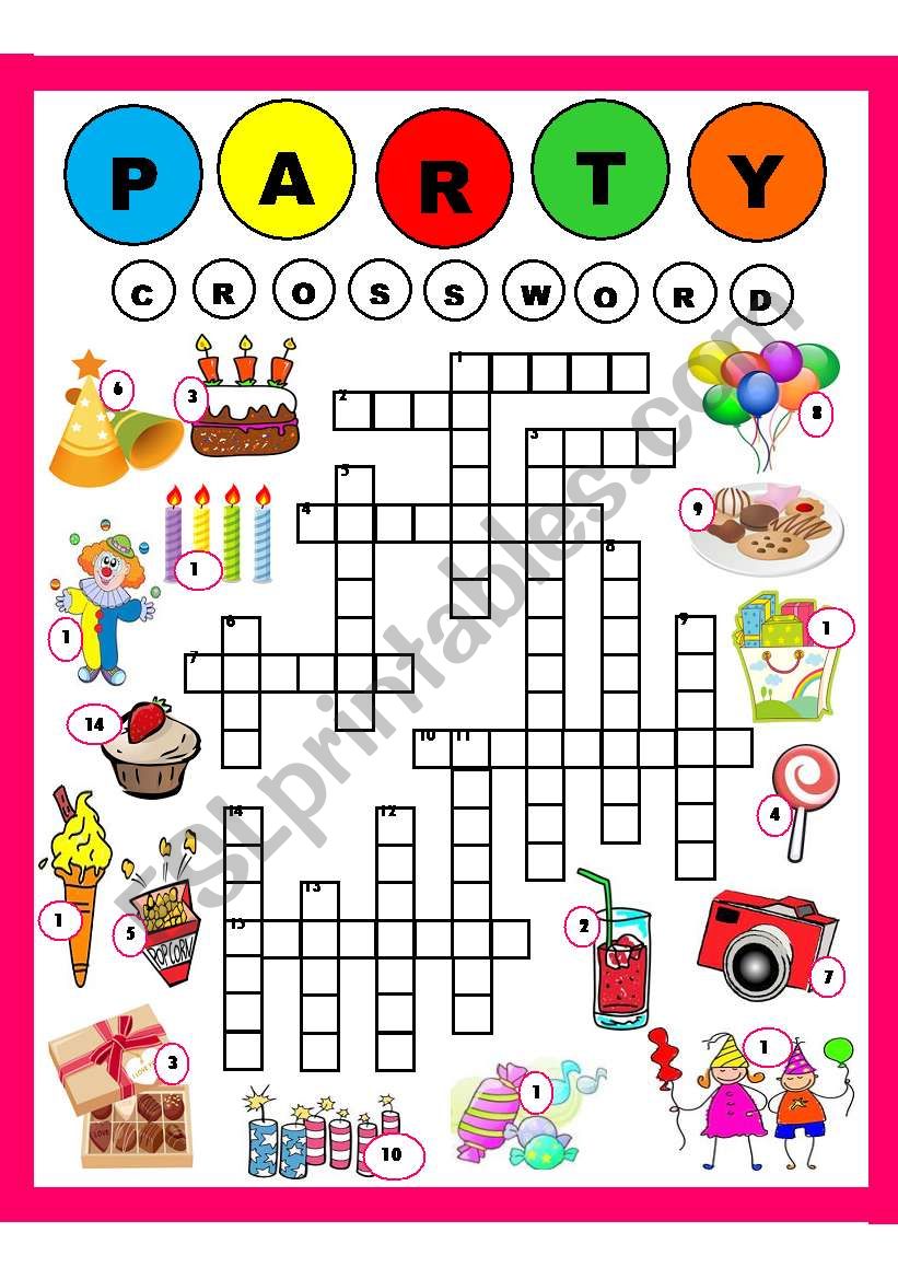 Party Crossword worksheet