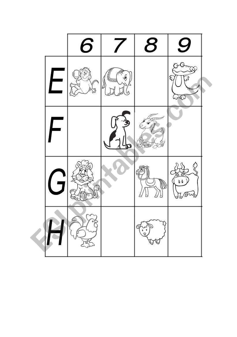 Game  worksheet