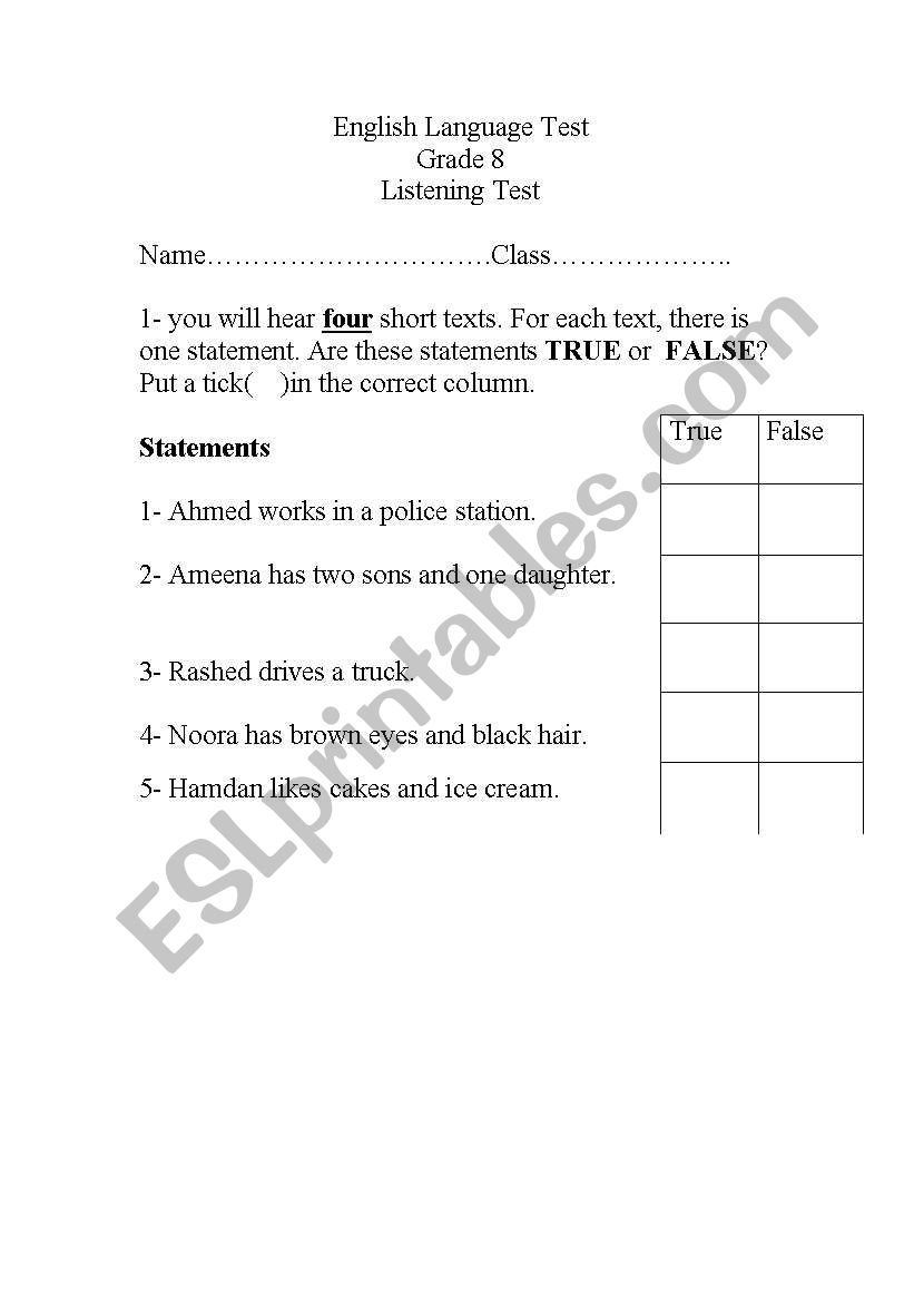 listening worksheet worksheet