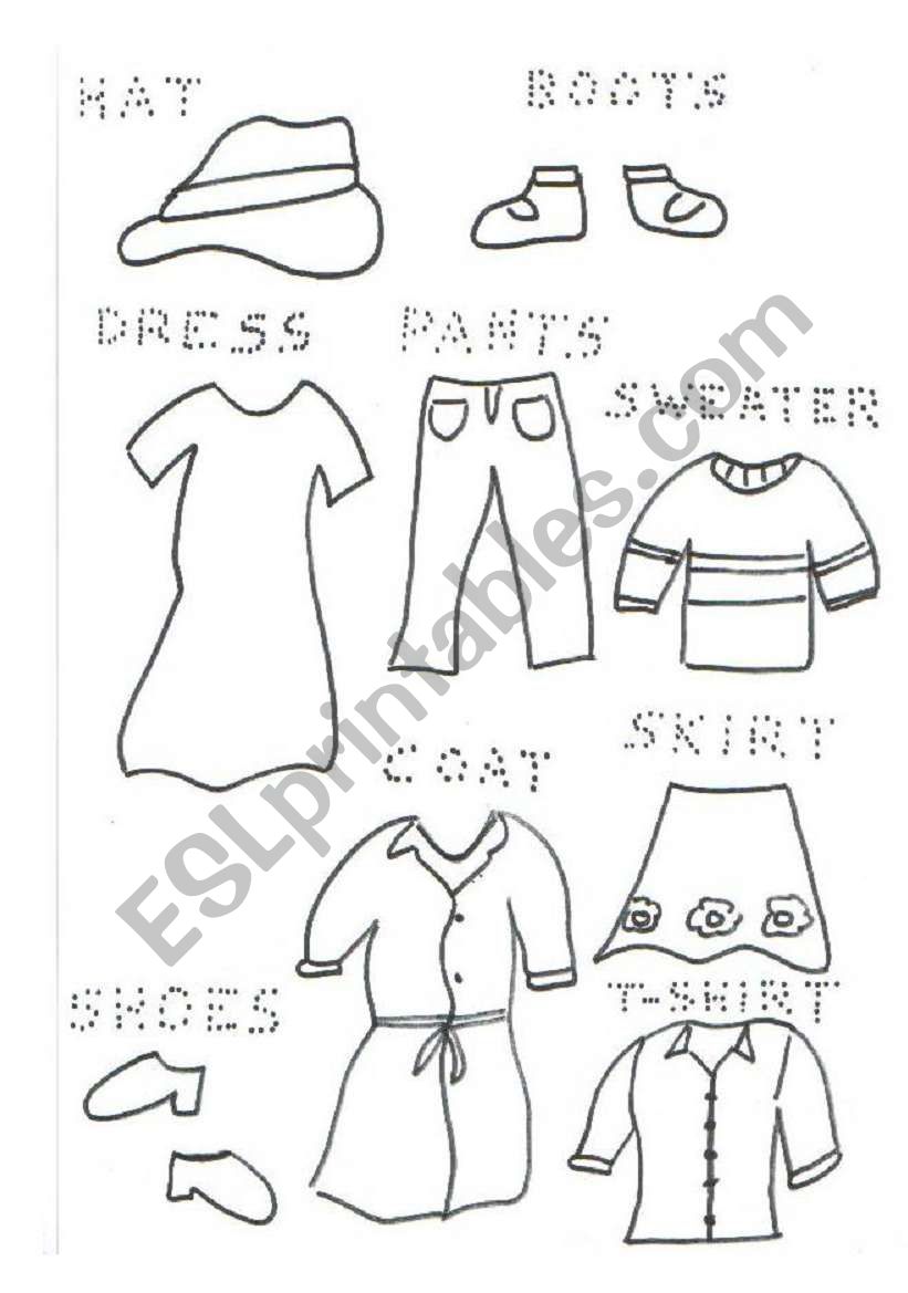 Clothes worksheet